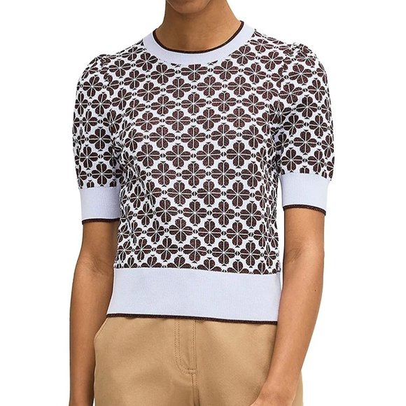 kate spade Tops - NWT Kate Spade New York Spade Puff Sleeve Shirt